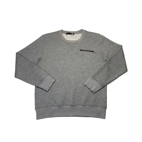 LOVE MOSCHINO Mens Zip Detail Heathered Gray Sweatshirt Size XL